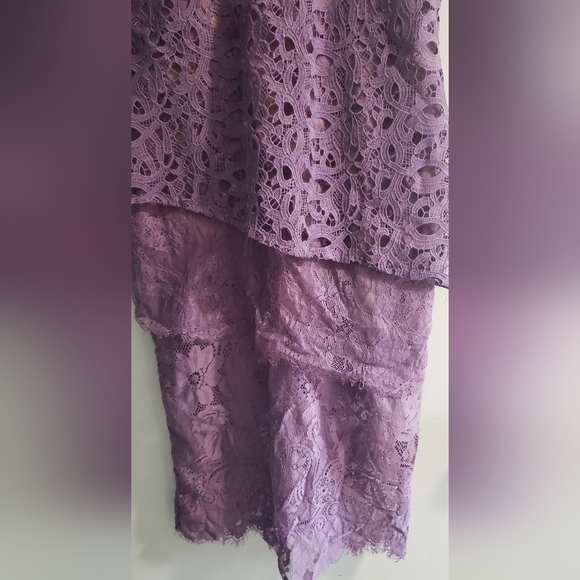 Jluxlabel purple lace tiered purple dress medium nwt - Picture 5 of 7